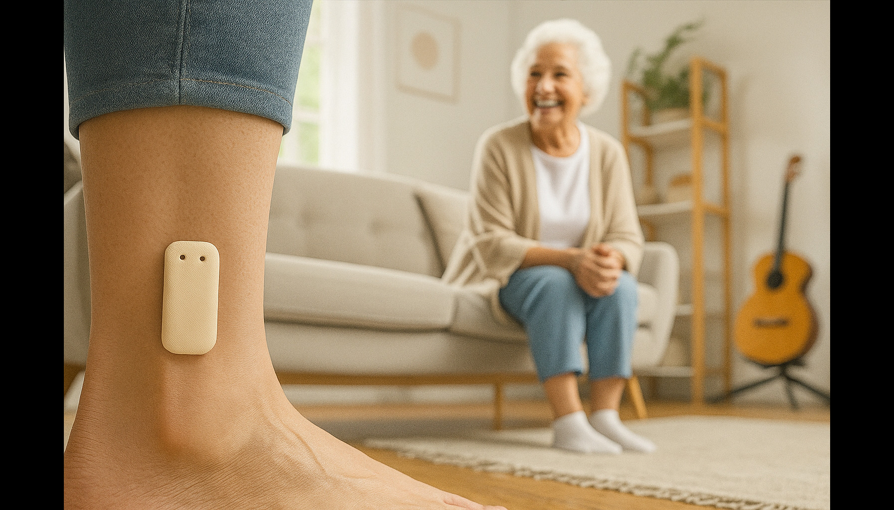 A happy elderly person